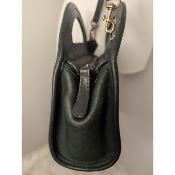 Coach VTG Carousel shoulder top handle bag 9942 Bottle Green leather US - Picture 4 of 15
